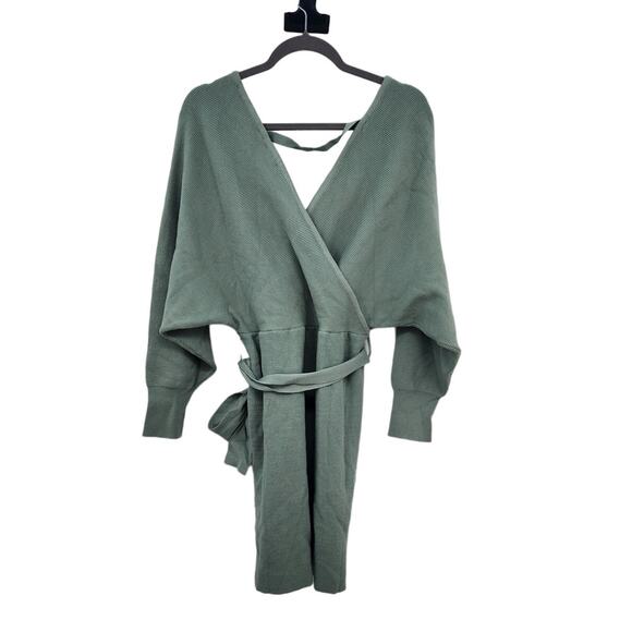 New NWT Plus Size Annabelle Sweater Mini Dress - Sage Size 3X Fashion Nova - Picture 7 of 10
